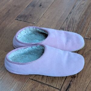 Draper Of Glastonbury Mule Cozy Pink Slippers